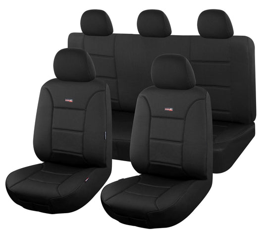 Seat Covers for TOYOTA RAV4 AXAH54R AXAH52R HYBRID SERIES 01/2019 - On 4x2.4X4 SUV/WAGON 5 SEATERS FR BLACK SHARKSKIN S2