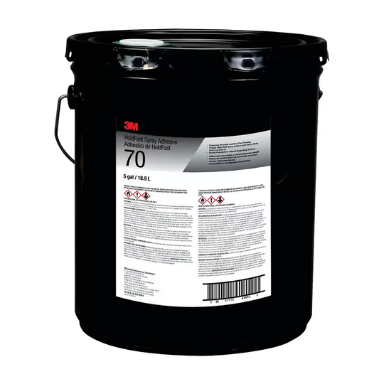 3M™ 62498380302 - 70 Hi-Strength HoldFast Spray Adhesive - Large Cylinder - Industrial use only - Clear - 12.4kg