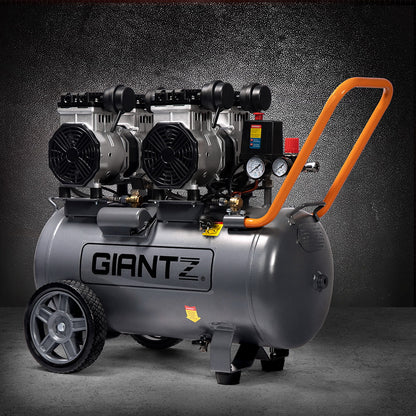 Giantz 50L Air Compressor 3.0HP Oil-Free Quiet Electric Portable Air Inflator
