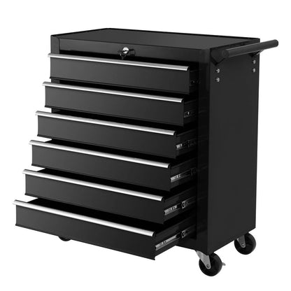 Giantz 6 Drawer Tool Box Cabinet Chest Trolley Cart Garage Toolbox Storage