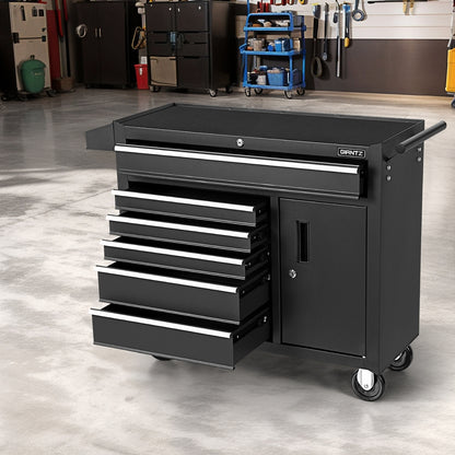 Giantz 6 Drawer Tool Box Chest Cabinet Toolbox Storage Garage Organiser Wheels
