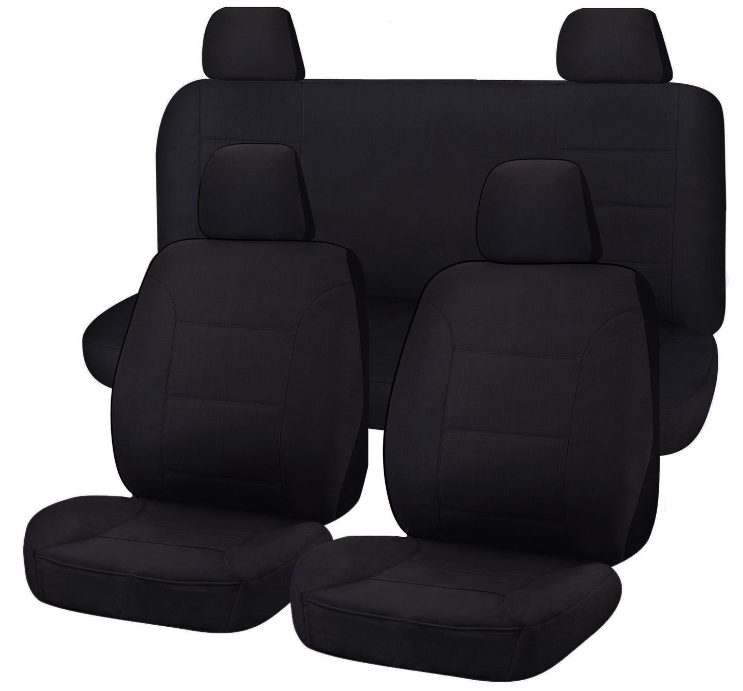 Seat Covers for NISSAN NAVARA D23 SERIES 3 NP300 11/2017 - 11/2020 DUAL CAB FR BLACK ALL TERRAIN