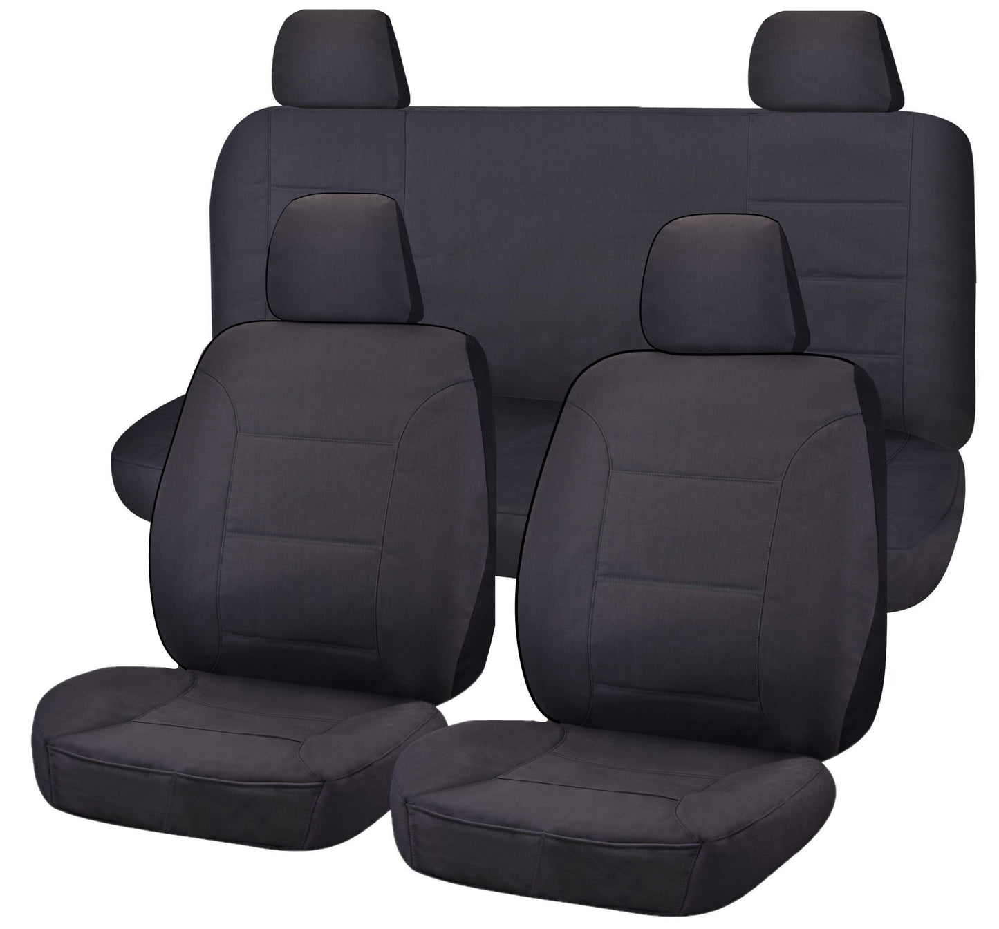 Seat Covers for NISSAN NAVARA D23 SERIES 3 NP300 11/2017 - 11/2020 DUAL CAB FR CHARCOAL ALL TERRAIN