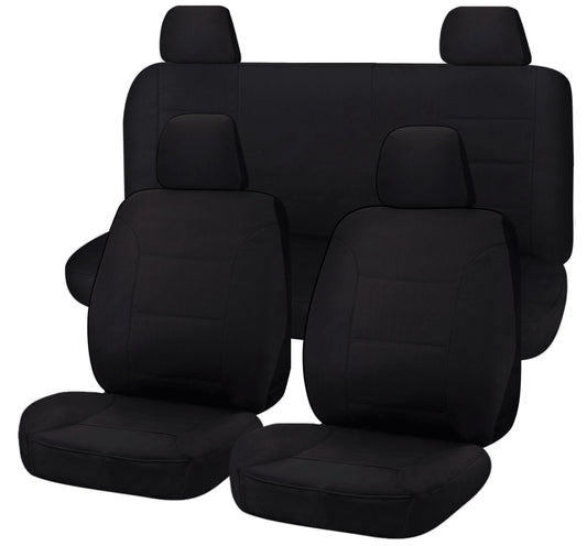 Seat Covers for NISSAN NAVARA D40 01/2006 - 02/2015 DUAL CAB UTILITY FR BLACK ALL TERRAIN