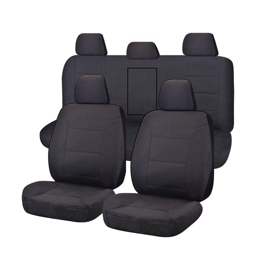 Seat Covers for MITSUBISHI TRITON FR MQ SERIES 01/2015 - ON DUAL CAB UTILITY FR CHARCOAL ALL TERRAIN
