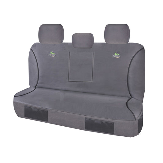 Seat Covers for MITSUBISHI TRITON MQ SERIES 01/2015 - ON DUAL CAB UTILITY REAR BENCH WITH A/REST CHARCOAL TRAILBLAZER