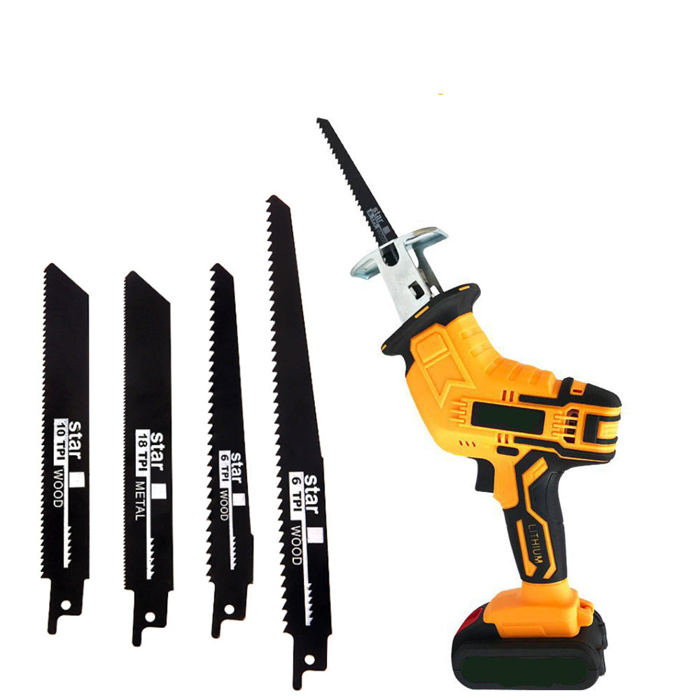 Yellow Cordless Electric Reciprocating Saw Cutter w+ Blades For Makita Battery