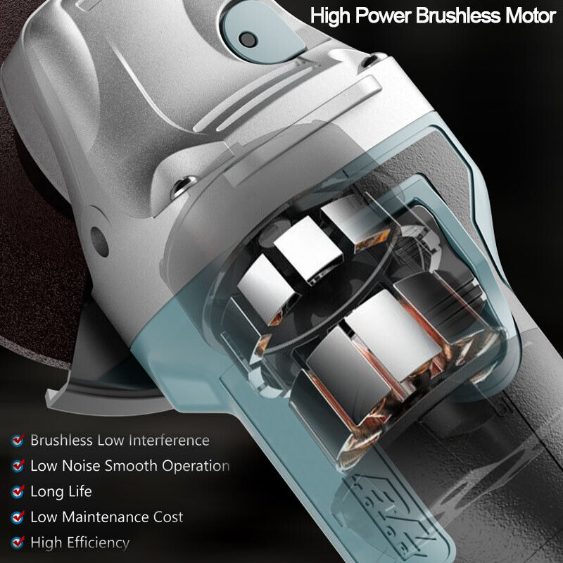 125mm Brushless Angle Grinder Cutting Machine Polisher For Makita 18V Battery