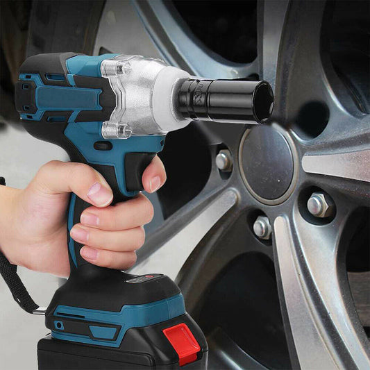 Cordless Electric Impact Wrench Brushless Rattle Gun 1/2" Driver +Large Battery