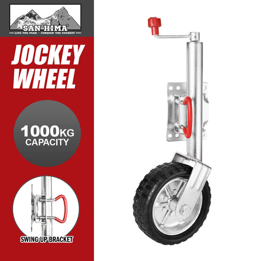 Jockey Wheel 10" Inch Swing Up Rubber Wheel 1000kg Caravan Boat Trailer