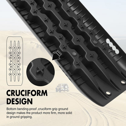 X-BULL 10 Pairs Recovery tracks Boards 4WD 4X4 10T Sand / Mud / Snow Gen 2.0 Black