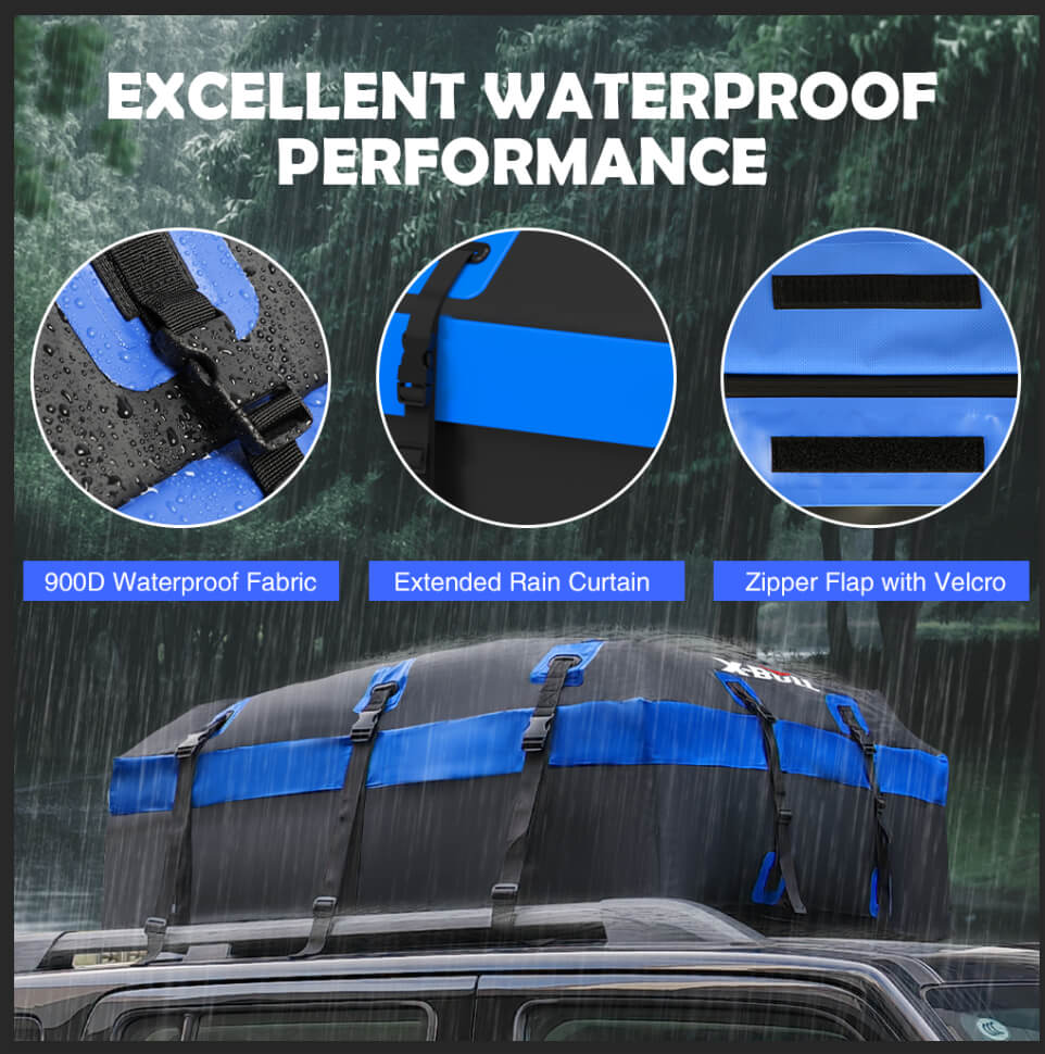 X-BULL Car Roof Cargo Bag Rooftop Cargo Carrier 100% Waterproof Top Luggage Bag for All Vehicles