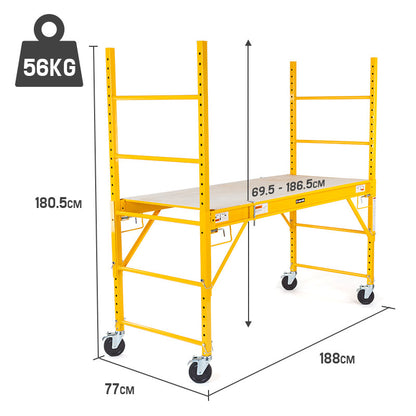 Baumr-AG 450kg Mobile Scaffold High Work Platform Scaffolding Portable