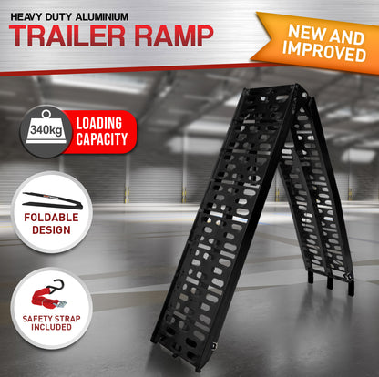 Rigg Aluminium ATV Loading Ramp Foldable - Black