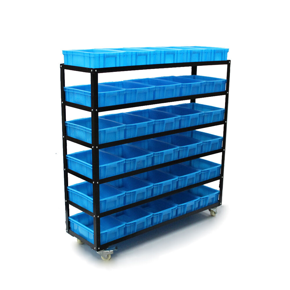 30 Bin Rolling Storage Rack Nuts & Bolts Organizer Wheels Brake Heavy Duty