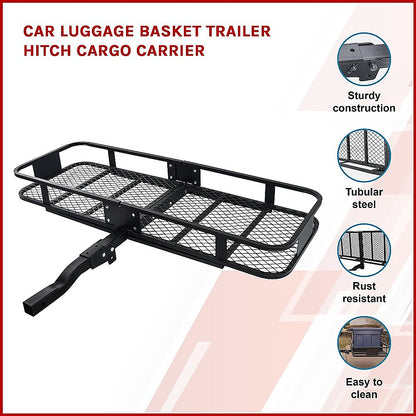 Car Luggage Basket Trailer Hitch Cargo Carrier